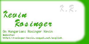 kevin rosinger business card